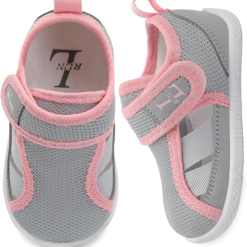 Kids Pink and Gray Water Shoes